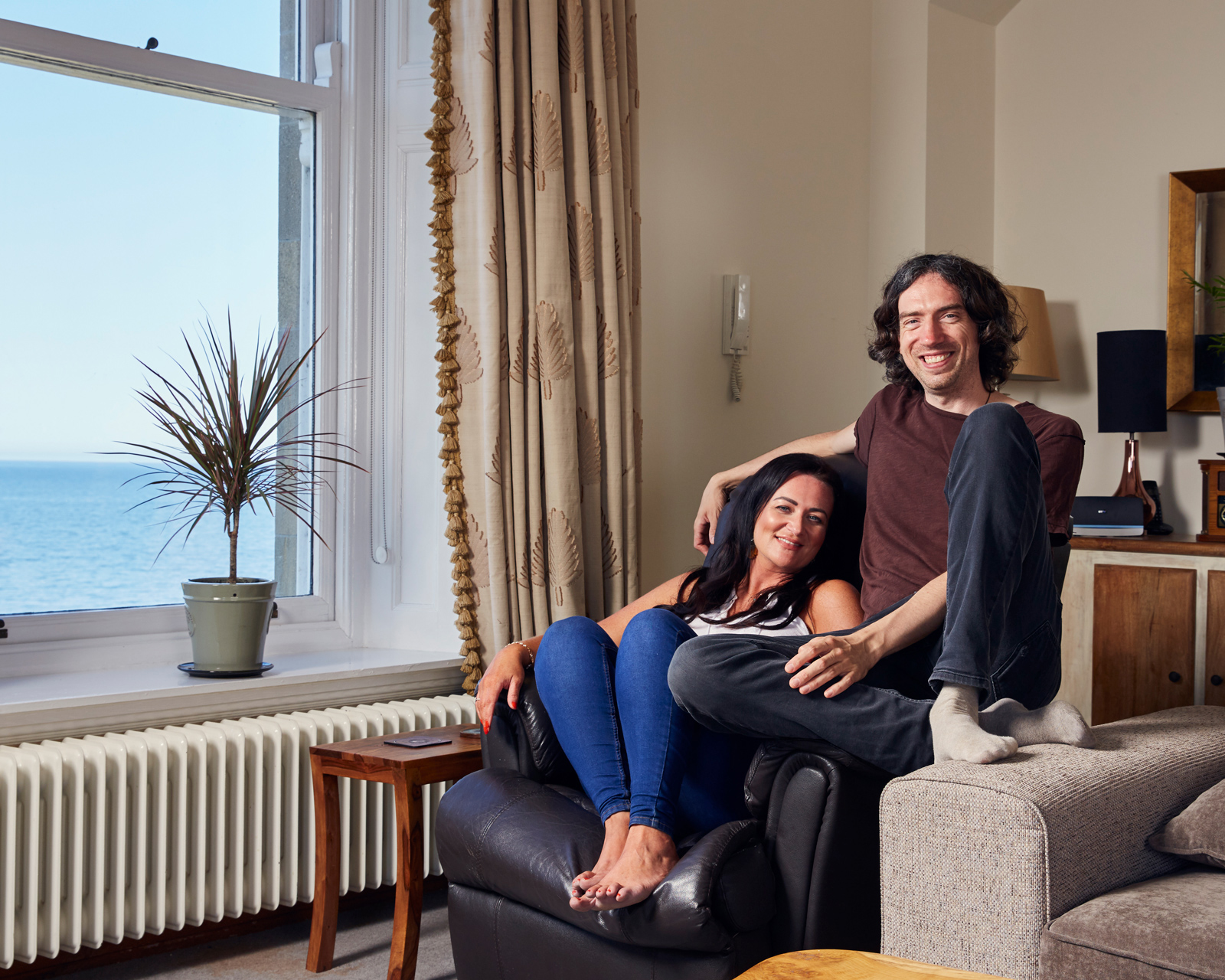 business photography: Gary Lightbody with sister 