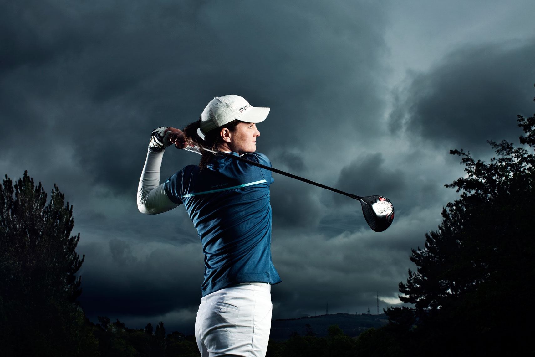 athlete portraits: danielle mcveigh golfer midswing 