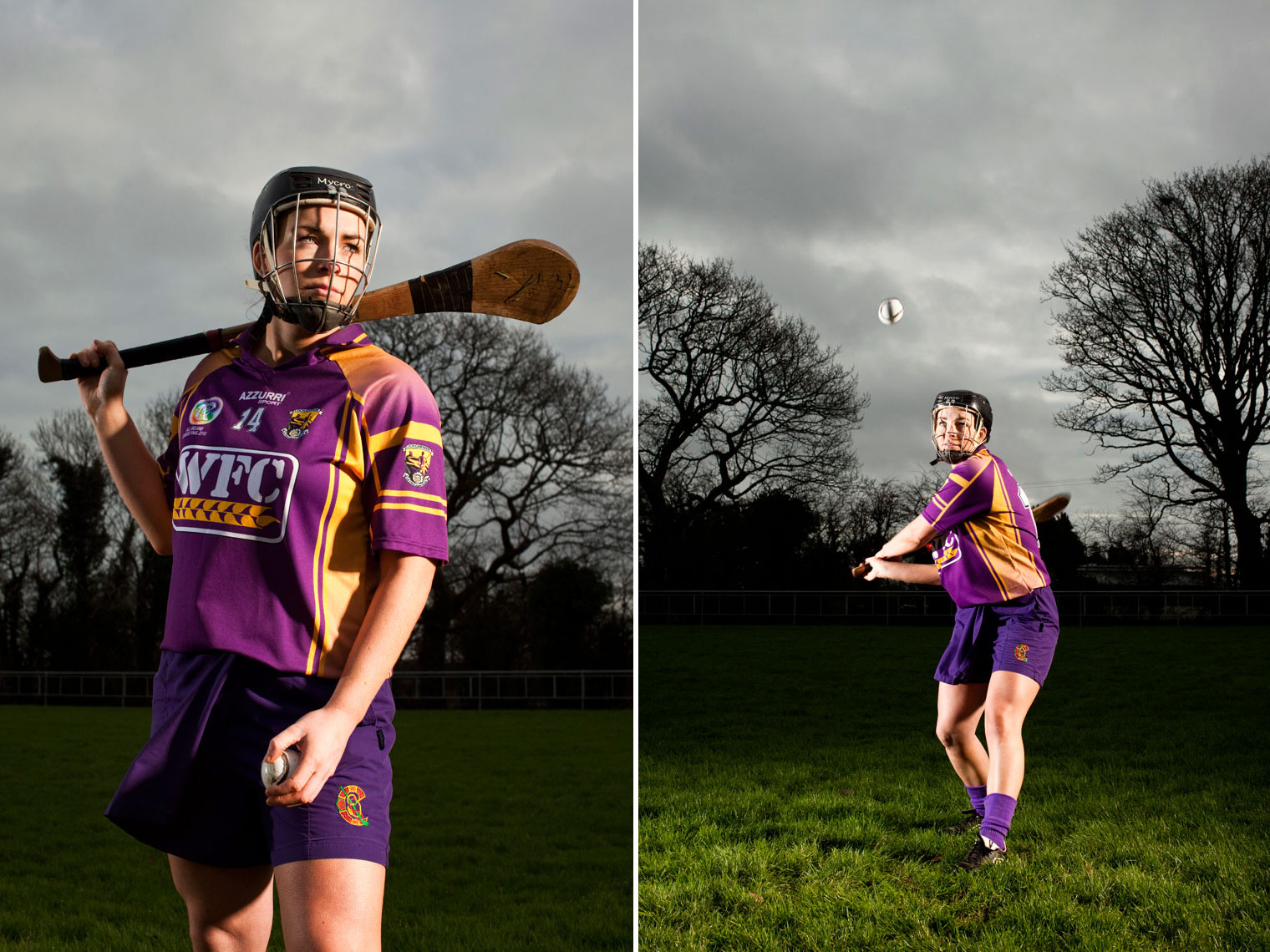 sports action photography: ursula jacob camogie player