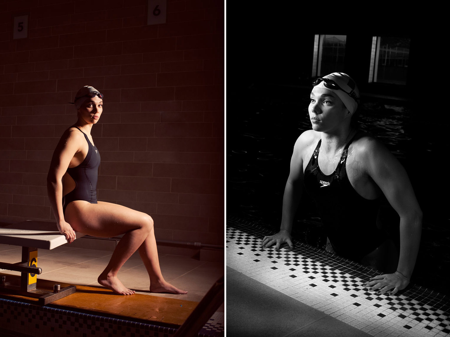 athlete portraits: dramatic imagery of a swimmer