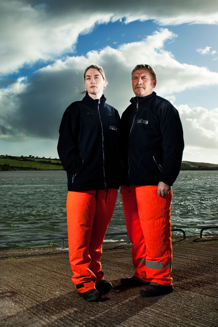 portrait photography:  father & daughter RNLI volunteers