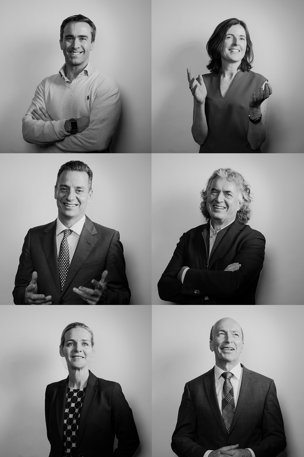 corporate portrait photography: black and white natural looking portraits