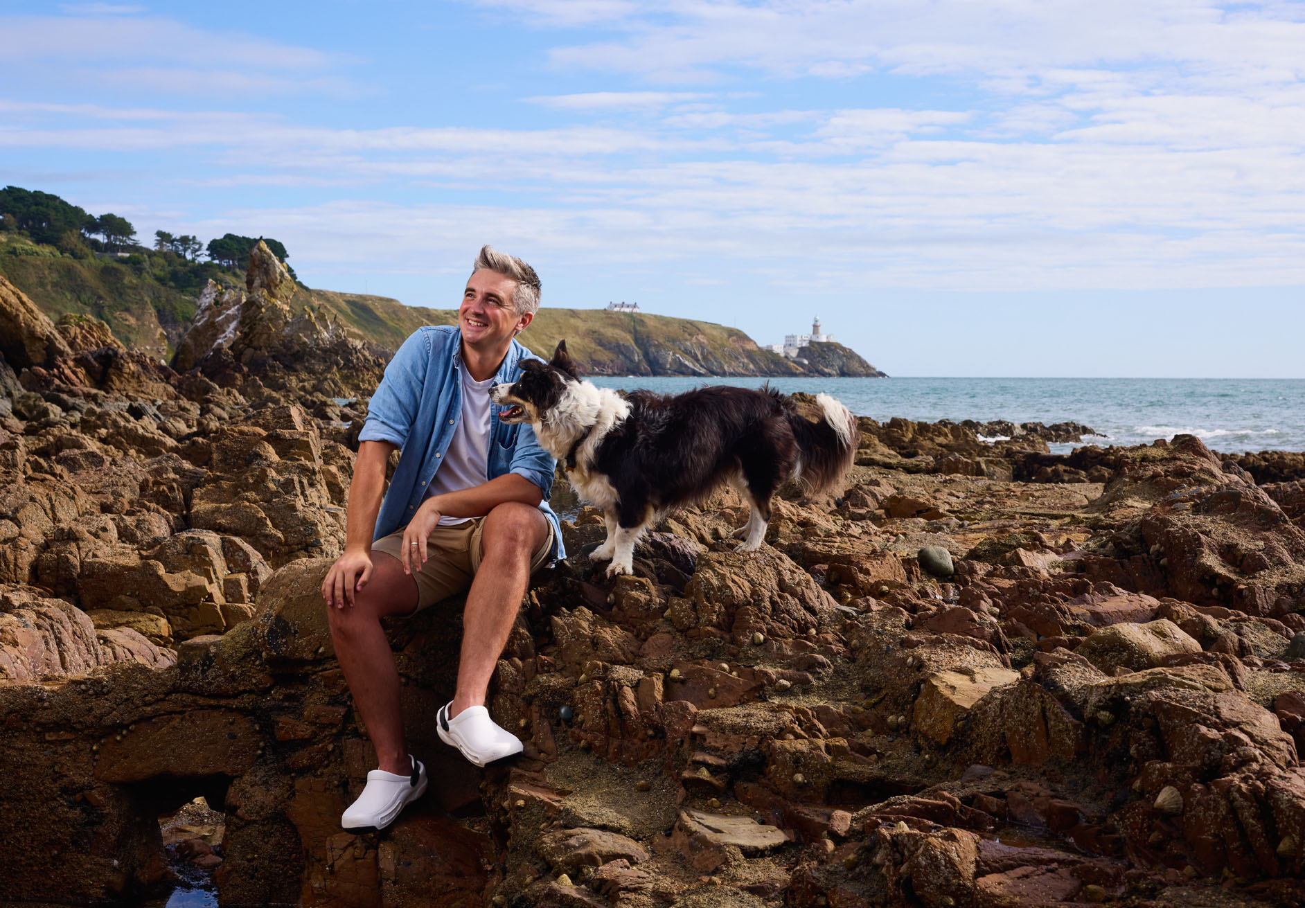location portrait photography: donal skeha nand his dog max