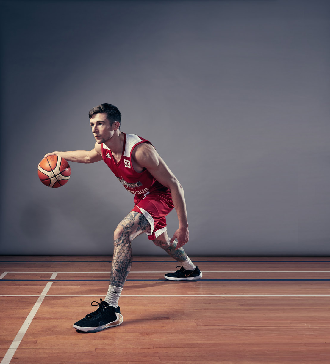 athlete portraits: the art of dribbling the basketball