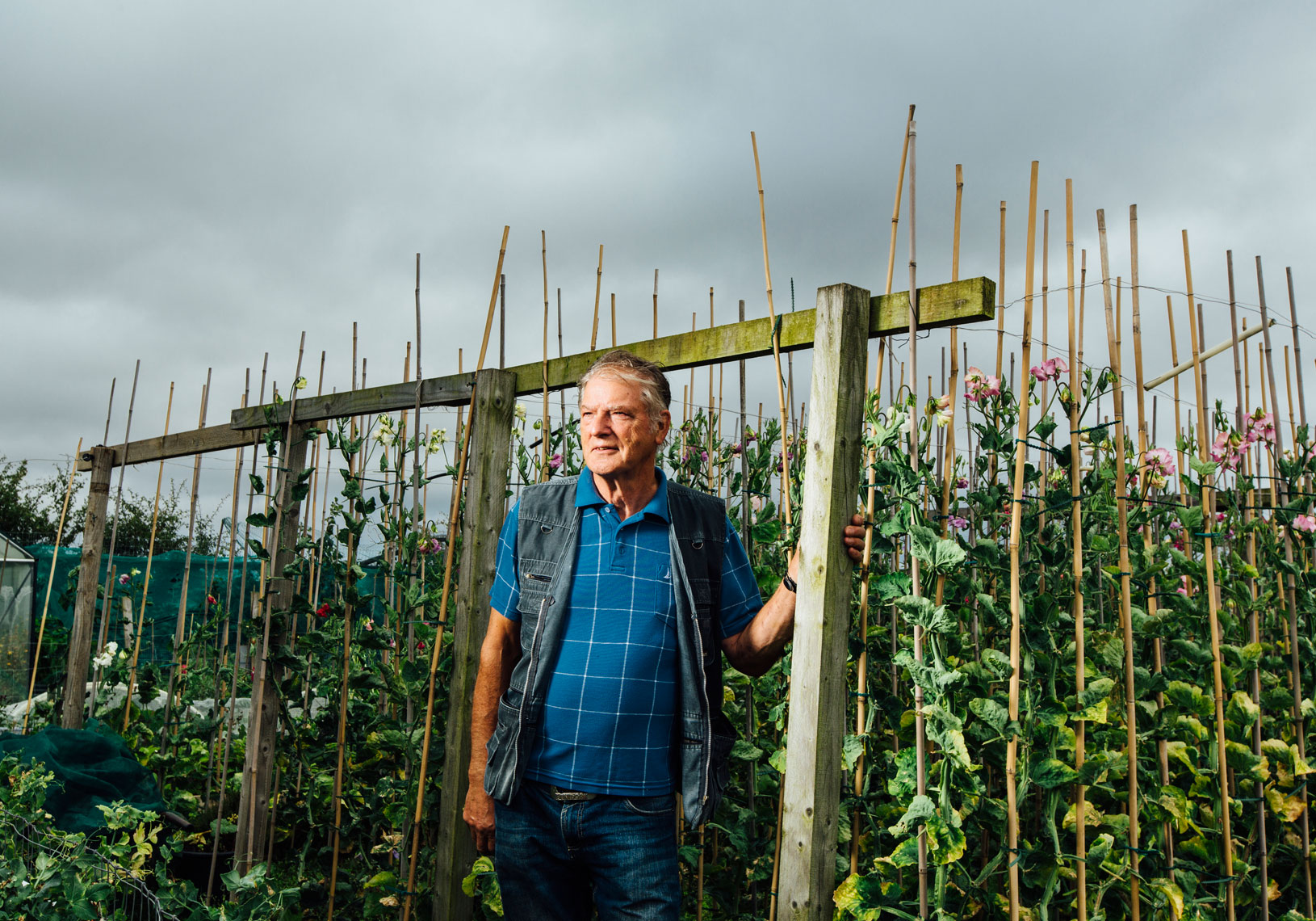 environmental photography: allotment gardener