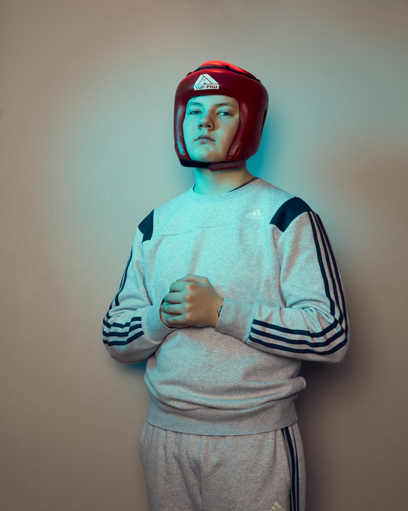 best photographers:  portraits of young kick boxers in ireland