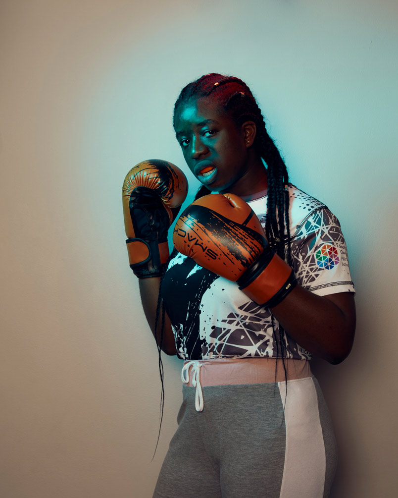 contemporary portrait photography: kick boxer photo series
