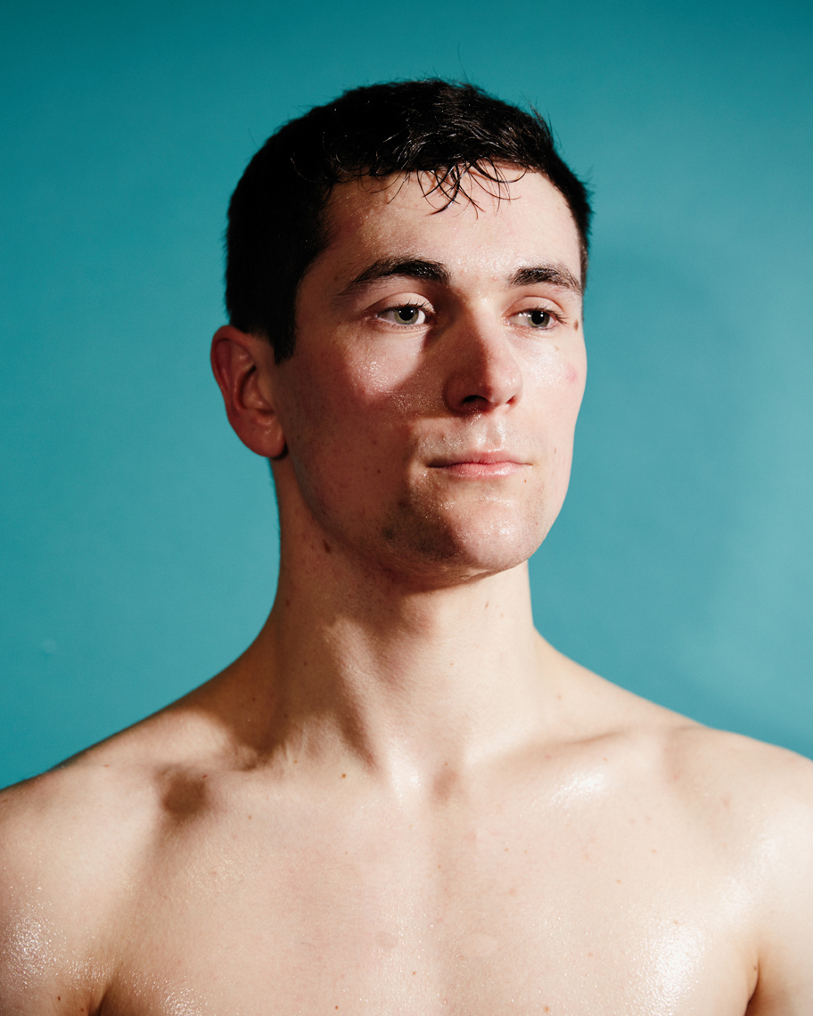 sports photography: composed kick boxer waits to fight